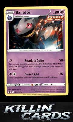Banette 063/198 Pokemon Rare SWSH06: Chilling Reign Card NM
