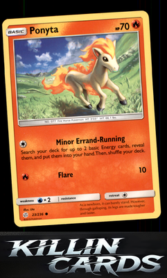 Ponyta 23/236 Pokemon Common SM - Cosmic Eclipse Card NM