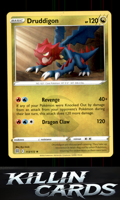 Druddigon 113/172 Pokemon Rare SWSH09: Brilliant Stars Card NM