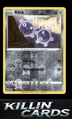 Reverse Holofoil Klink 102/172 Pokemon Common SWSH09: Brilliant Stars Card NM