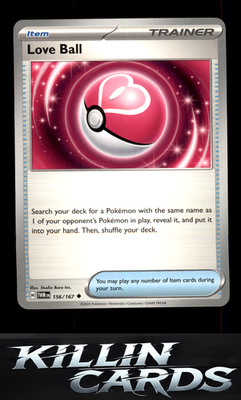 Love Ball 156/167 Pokemon Uncommon SV06: Twilight Masquerade Card NM
