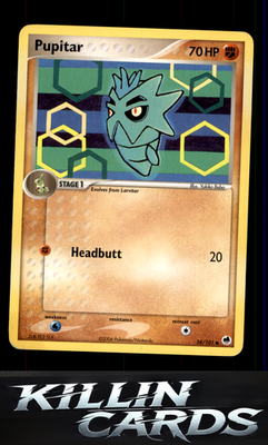 Pupitar 58/101 Pokemon Common Dragon Frontiers Card LP