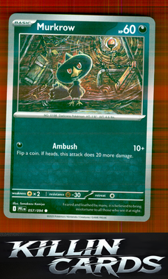 Murkrow 057/094 Pokemon Common ME02: Phantasmal Flames Card NM