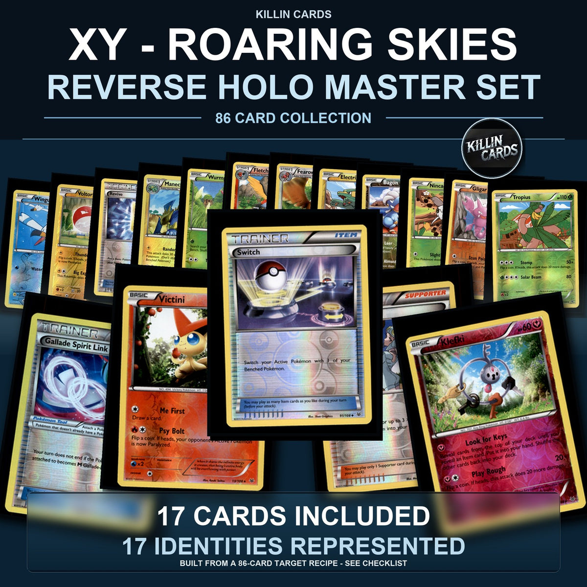 Pokemon TCG XY - Roaring Skies Reverse Holo Master Set 17 Reverse Holo Card
