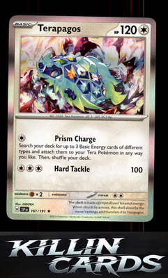 Terapagos 161/191 Pokemon Rare SV08: Surging Sparks Card NM