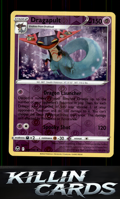 Reverse Holofoil Dragapult 089/195 Pokemon Holo Rare SWSH12: Silver Tempest Card