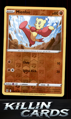Reverse Holofoil Mienfoo 103/196 Pokemon Common SWSH11: Lost Origin Card NM