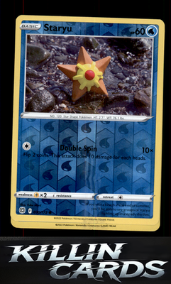 Reverse Holofoil Staryu 030/172 Pokemon Common SWSH09: Brilliant Stars Card NM