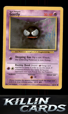 Gastly 050/102 Pokemon Common Base Set (Shadowless) Card DM