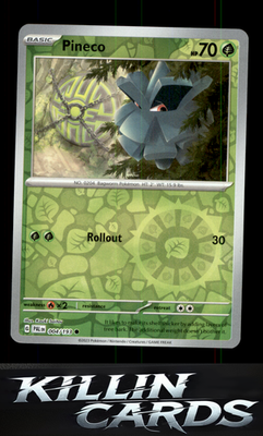 Reverse Holofoil Pineco 004/193 Pokemon Common SV02: Paldea Evolved Card NM