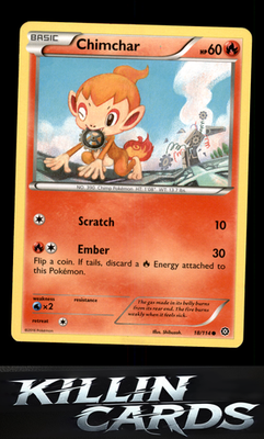 Chimchar 18/114 Pokemon Common XY - Steam Siege Card NM