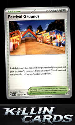 Festival Grounds 108/131 Pokemon Uncommon SV: Prismatic Evolutions Card NM