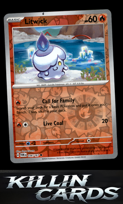 Reverse Holofoil Litwick 036/167 Pokemon Common SV06: Twilight Masquerade Card N