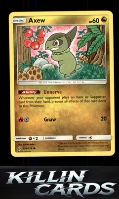 Axew 154/236 Pokemon Common SM - Unified Minds Card NM