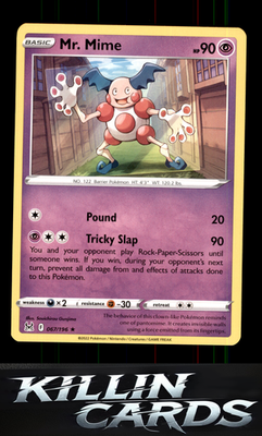 Mr. Mime 067/196 Pokemon Rare SWSH11: Lost Origin Card NM