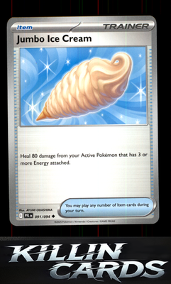 Jumbo Ice Cream 091/094 Pokemon Uncommon ME02: Phantasmal Flames Card NM