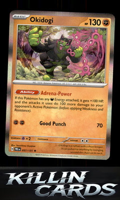 Okidogi 057/131 Pokemon Rare SV: Prismatic Evolutions Card NM