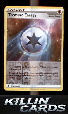 Reverse Holofoil Treasure Energy 165/203 Pokemon Uncommon SWSH07: Evolving Skies