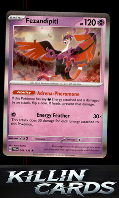 Fezandipiti 045/131 Pokemon Rare SV: Prismatic Evolutions Card NM