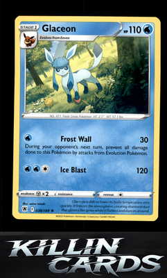 Glaceon 038/189 Pokemon Rare SWSH10: Astral Radiance Card NM