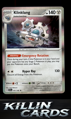 Klinklang 101/142 Pokemon Rare SV07: Stellar Crown Card NM