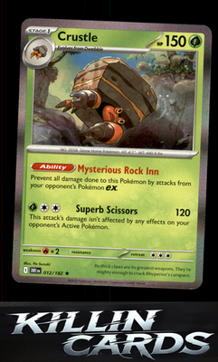 Crustle - 012/182 012/182 Pokemon Rare SV10: Destined Rivals Card NM