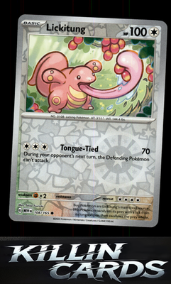 Reverse Holofoil Lickitung 108/165 Pokemon Common SV: Scarlet & Violet 151 Card
