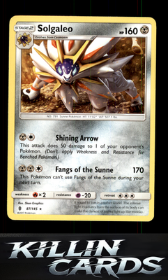 Solgaleo 87/145 Pokemon Rare SM - Guardians Rising Card NM