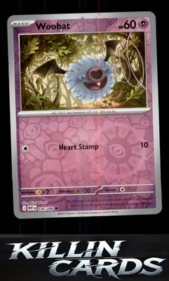 Reverse Holofoil Woobat 036/086 Pokemon Common SV: White Flare Card NM