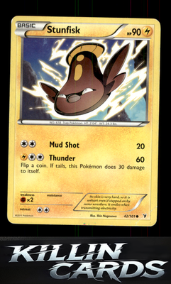 Stunfisk (42) 42/101 Pokemon Common Noble Victories Card MP