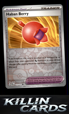 Reverse Holofoil Haban Berry 111/131 Pokemon Common SV: Prismatic Evolutions Car