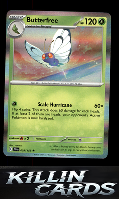 Butterfree 003/159 Pokemon Rare SV09: Journey Together Card NM