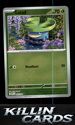 Reverse Holofoil Lotad 005/094 Pokemon Common ME02: Phantasmal Flames Card NM