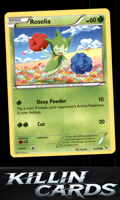 Roselia 8/106 Pokemon Common XY - Flashfire Card LP