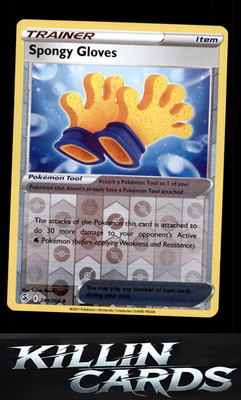 Reverse Holofoil Spongy Gloves 243/264 Pokemon Uncommon SWSH08: Fusion Strike Ca