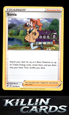 Sonia 167/192 Pokemon Uncommon SWSH02: Rebel Clash Card NM