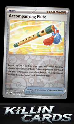 Reverse Holofoil Accompanying Flute 142/167 Pokemon Uncommon SV06: Twilight Masq