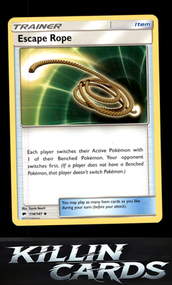 Escape Rope 114/147 Pokemon Uncommon SM - Burning Shadows Card LP