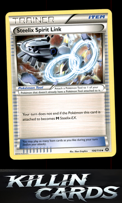 Steelix Spirit Link 106/114 Pokemon Uncommon XY - Steam Siege Card LP