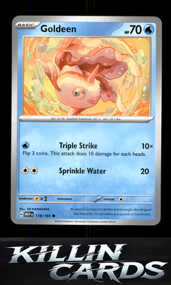 Goldeen 118/165 Pokemon Common SV: Scarlet & Violet 151 Card NM