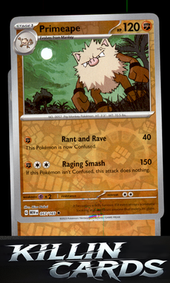 Reverse Holofoil Primeape 057/165 Pokemon Uncommon SV: Scarlet & Violet 151 Card