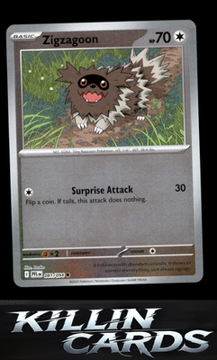 Reverse Holofoil Zigzagoon 081/094 Pokemon Common ME02: Phantasmal Flames Card N