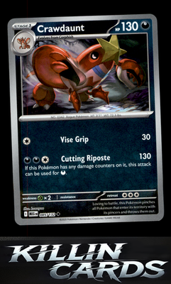 Reverse Holofoil Crawdaunt 085/132 Pokemon Uncommon ME01: Mega Evolution Card NM