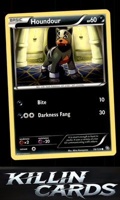 Houndour 74/124 Pokemon Common Dragons Exalted Card LP
