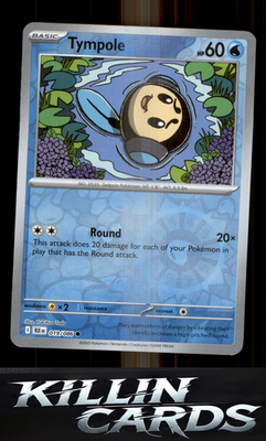 Reverse Holofoil Tympole 019/086 Pokemon Common SV: Black Bolt Card NM