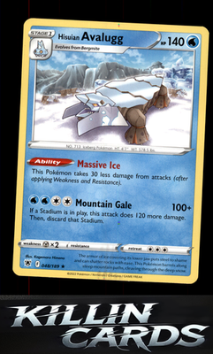 Reverse Holofoil Hisuian Avalugg 048/189 Pokemon Rare SWSH10: Astral Radiance Ca