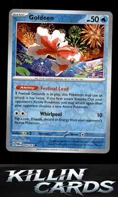 Reverse Holofoil Goldeen 044/167 Pokemon Common SV06: Twilight Masquerade Card N