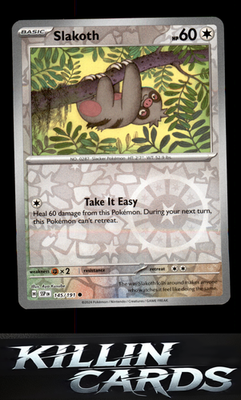 Reverse Holofoil Slakoth - 145/191 145/191 Pokemon Common SV08: Surging Sparks C