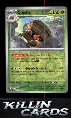 Reverse Holofoil Crustle - 012/182 012/182 Pokemon Rare SV10: Destined Rivals Ca
