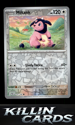 Reverse Holofoil Miltank 147/182 Pokemon Common SV04: Paradox Rift Card NM